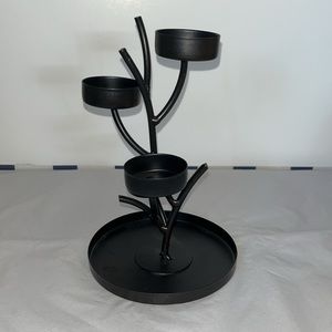 Tealight holder.. black..8” tall